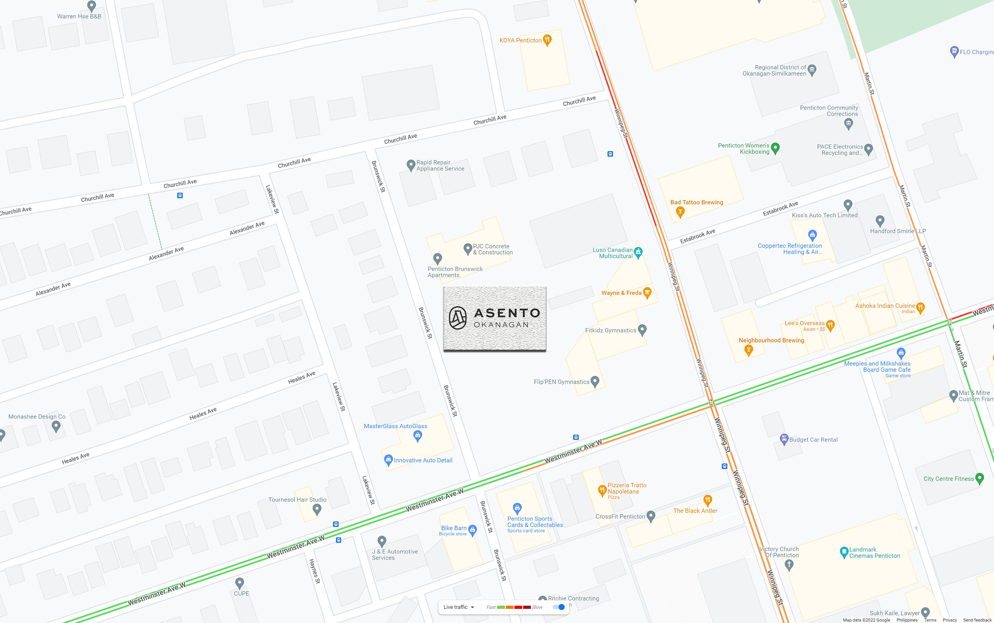 Asento Okanagan location map 2