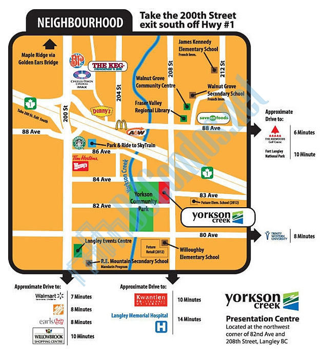 Yorkson Creek location map 1