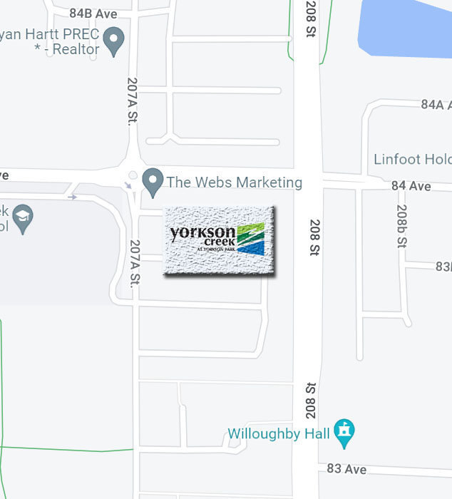 Yorkson Creek location map 2
