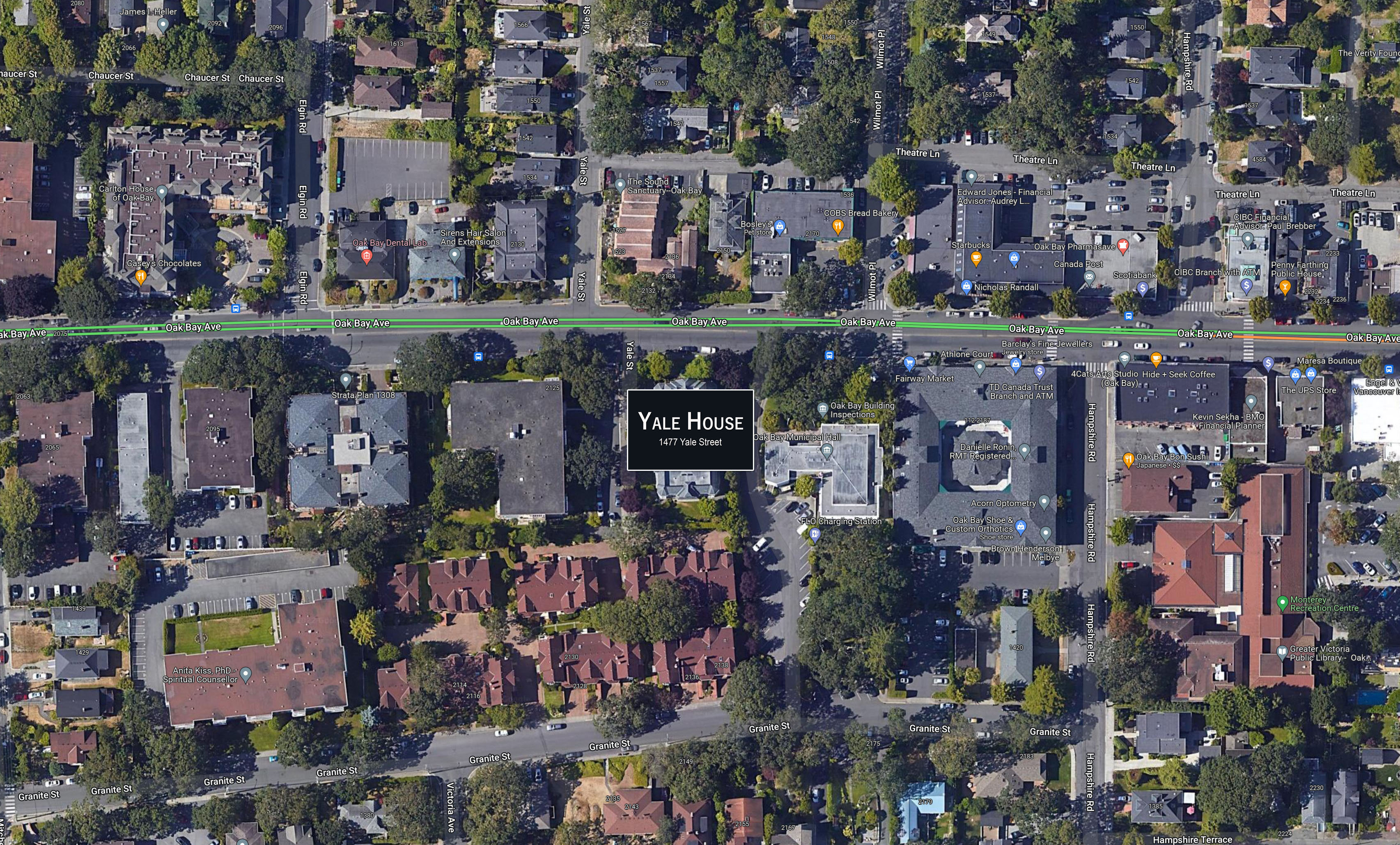 Yale House location map 1