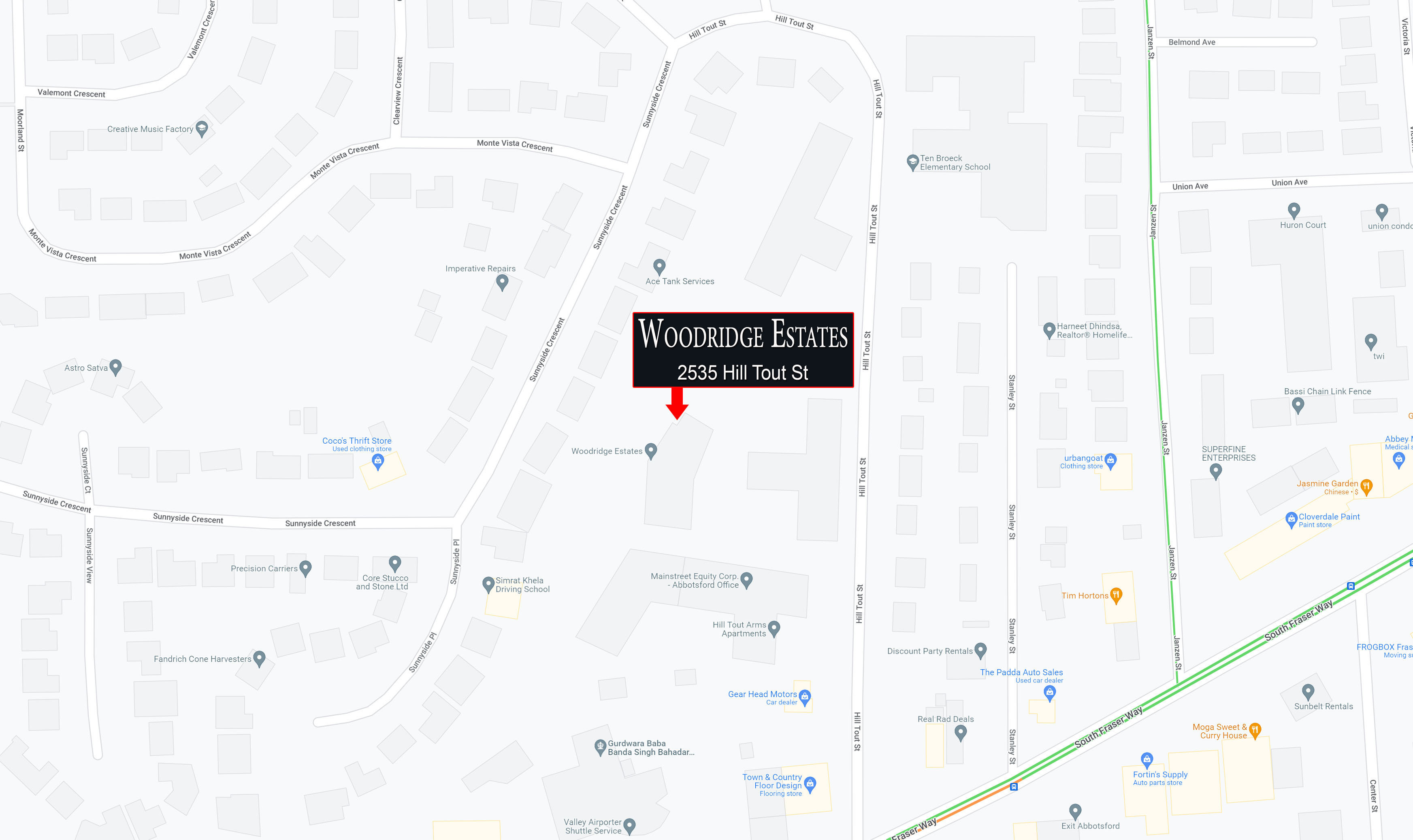 Woodridge Estates location map 1