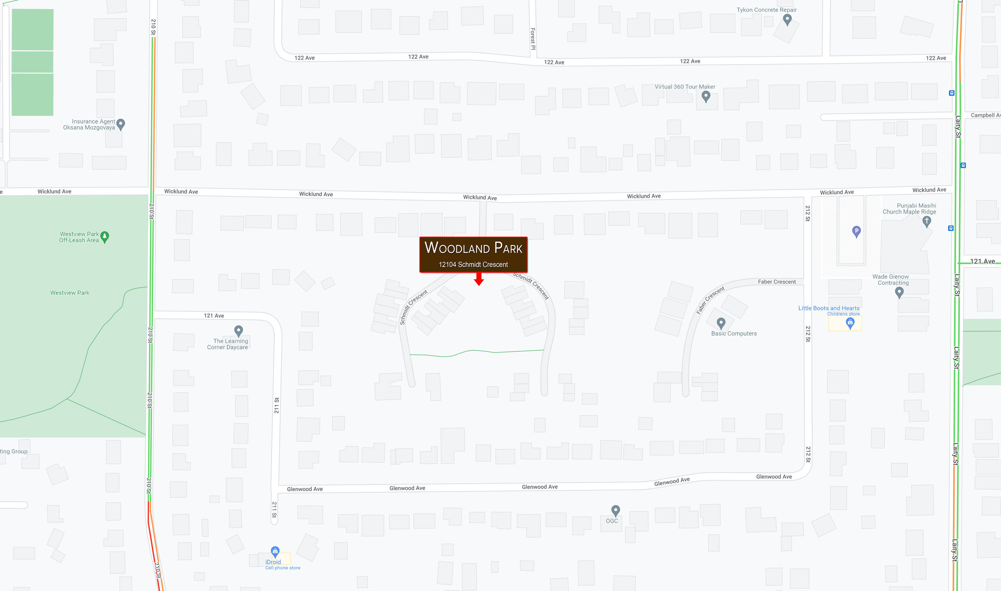 Woodland Park location map 1
