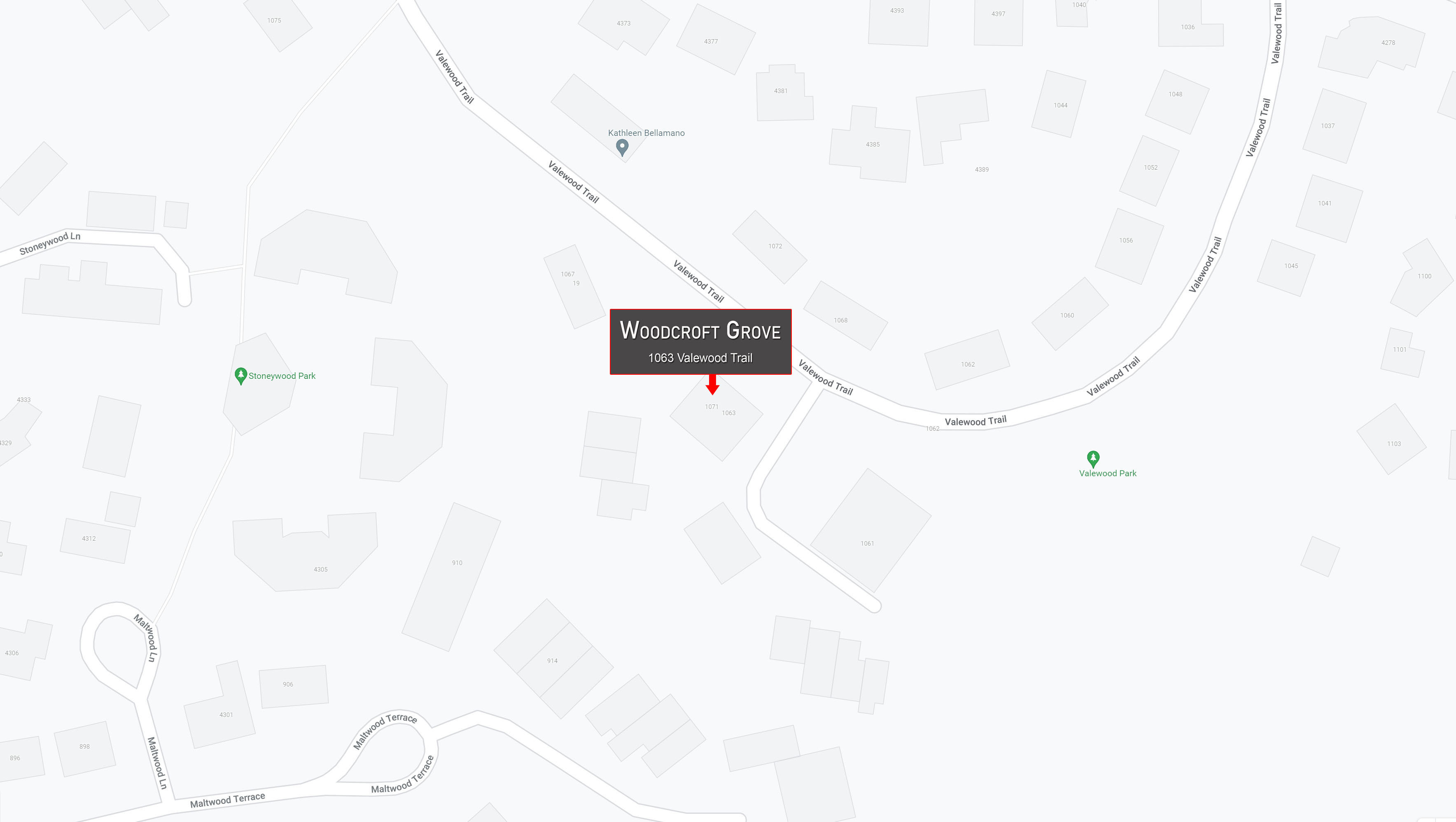 Woodcroft Grove location map 1