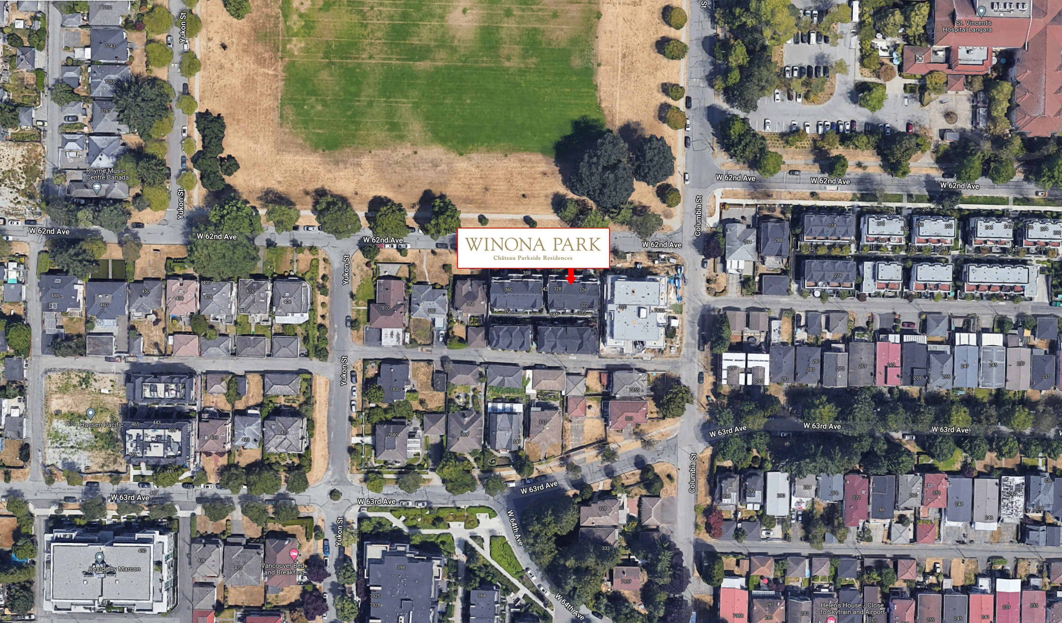 Winona Park: Château Parkside Residences location map 1