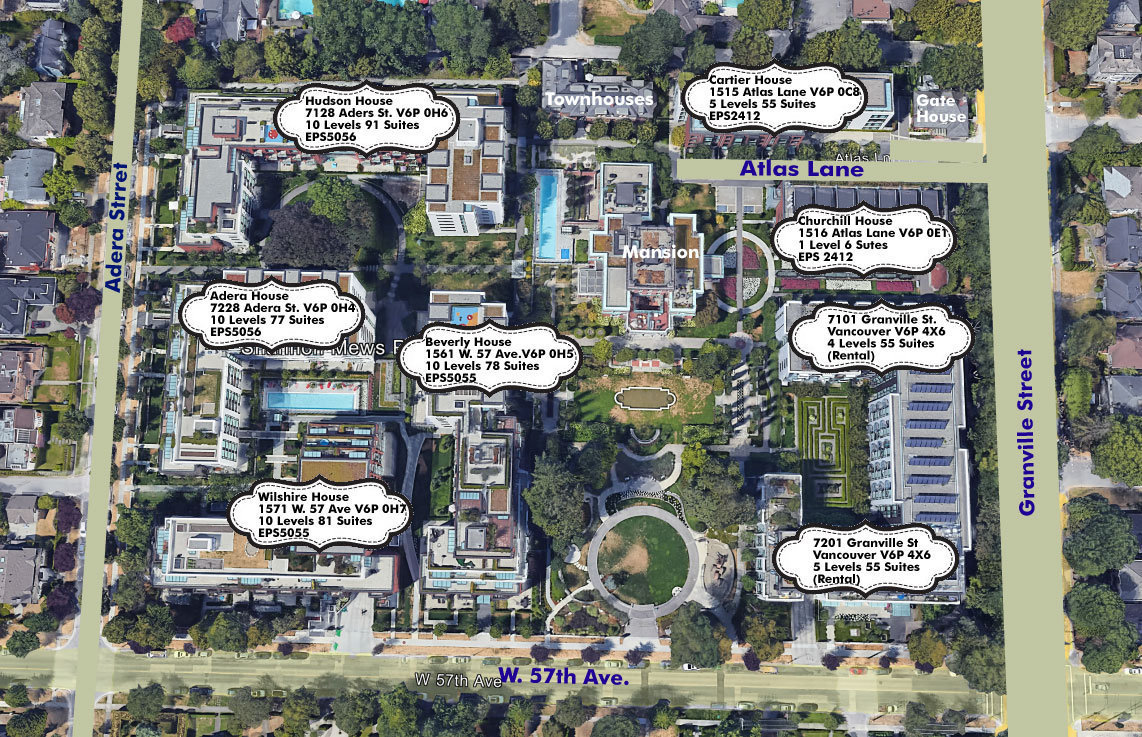 Shannon Wall Centre Kerrisdale - Wilshire House location map 2