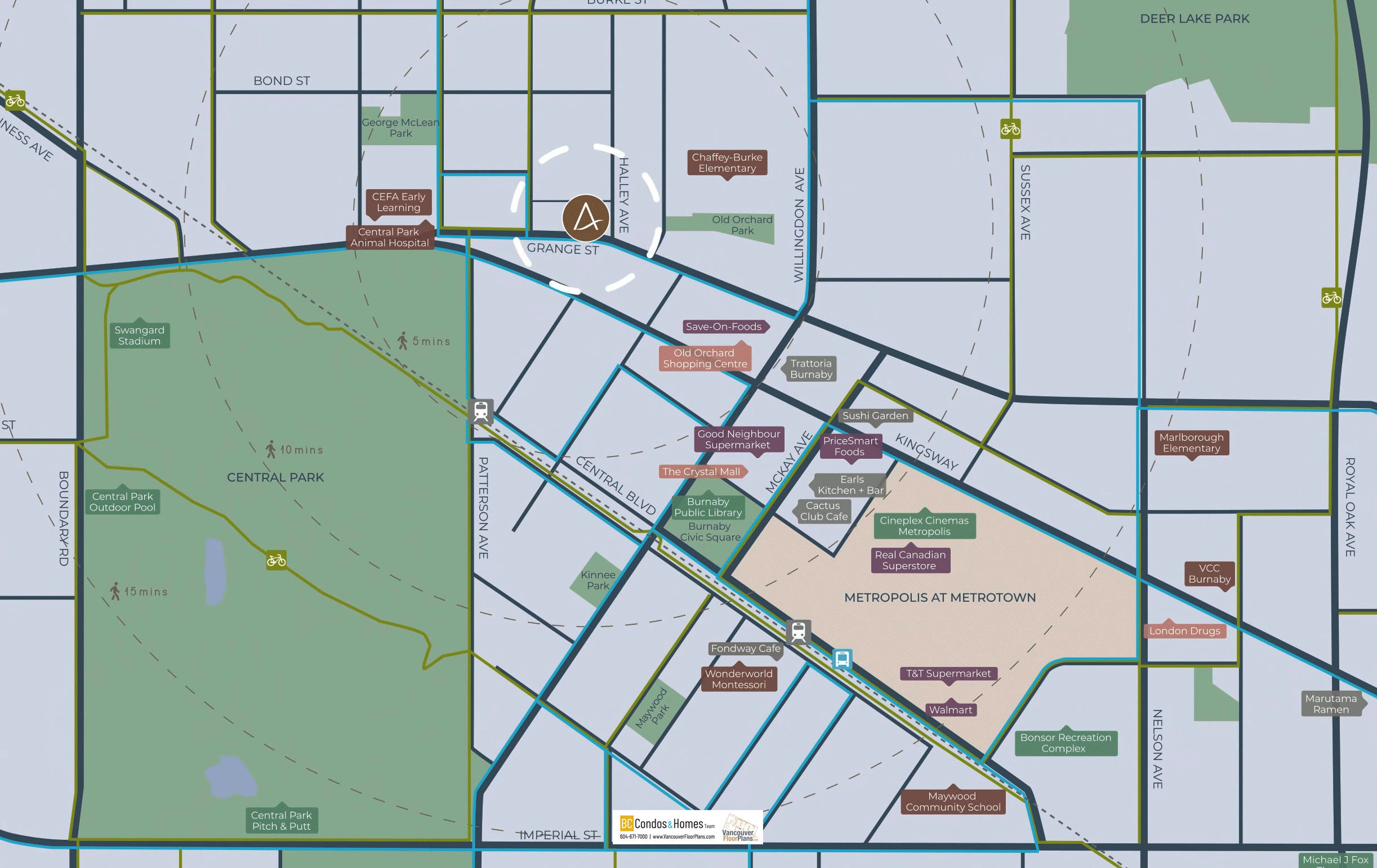 Artesia Metrotown location map 1