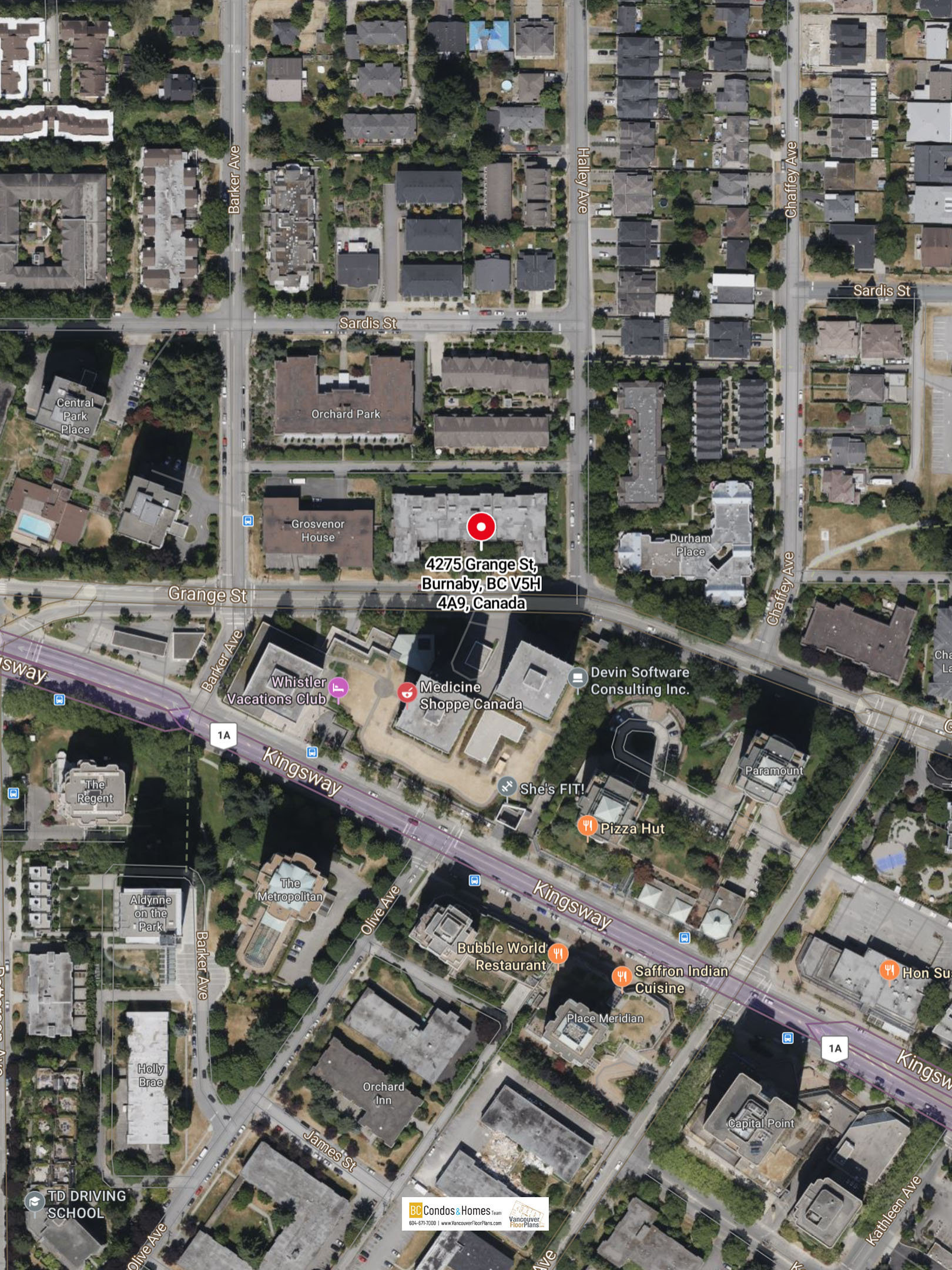 Artesia Metrotown location map 4