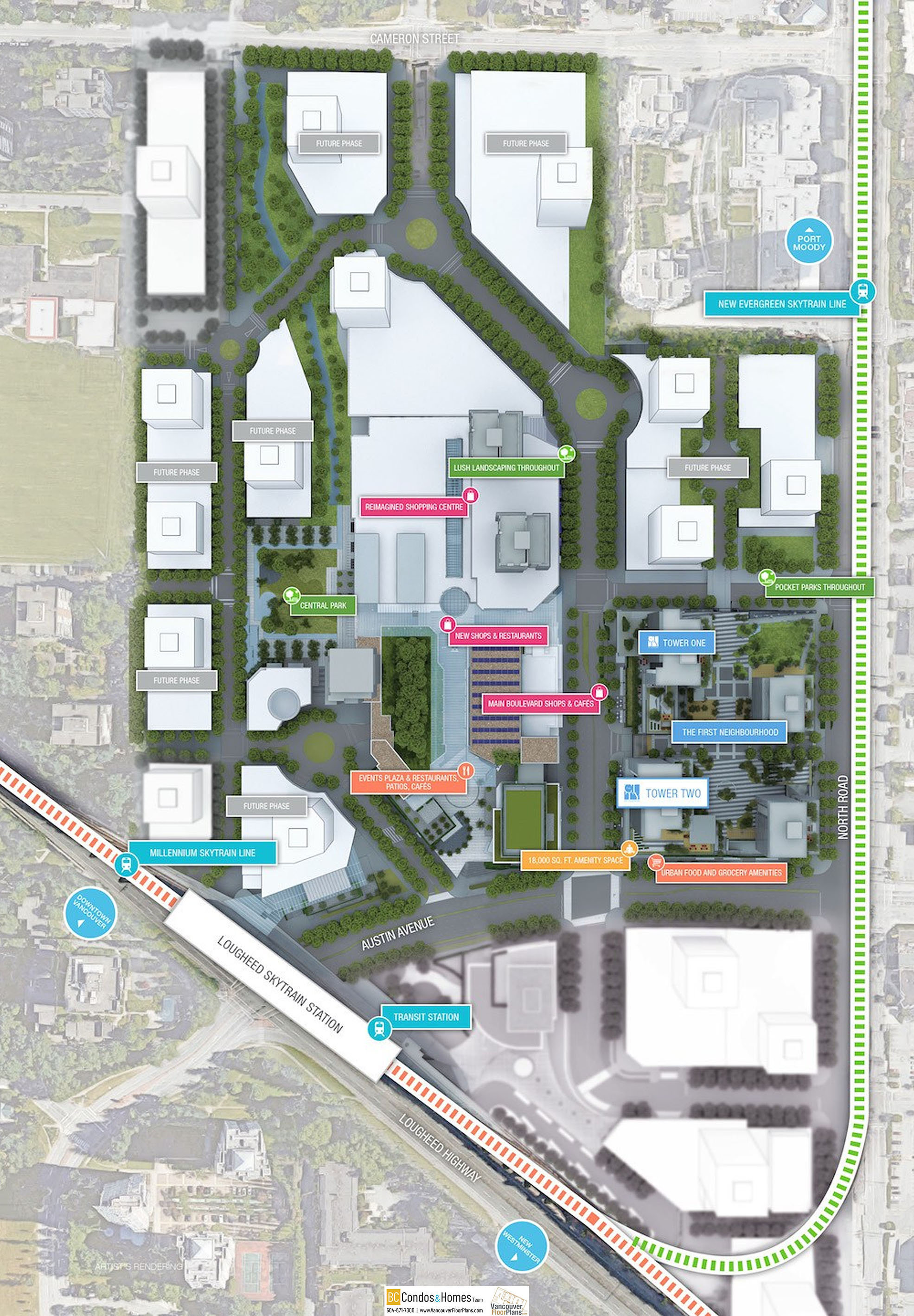 The City of Lougheed - Tower 3 location map 2