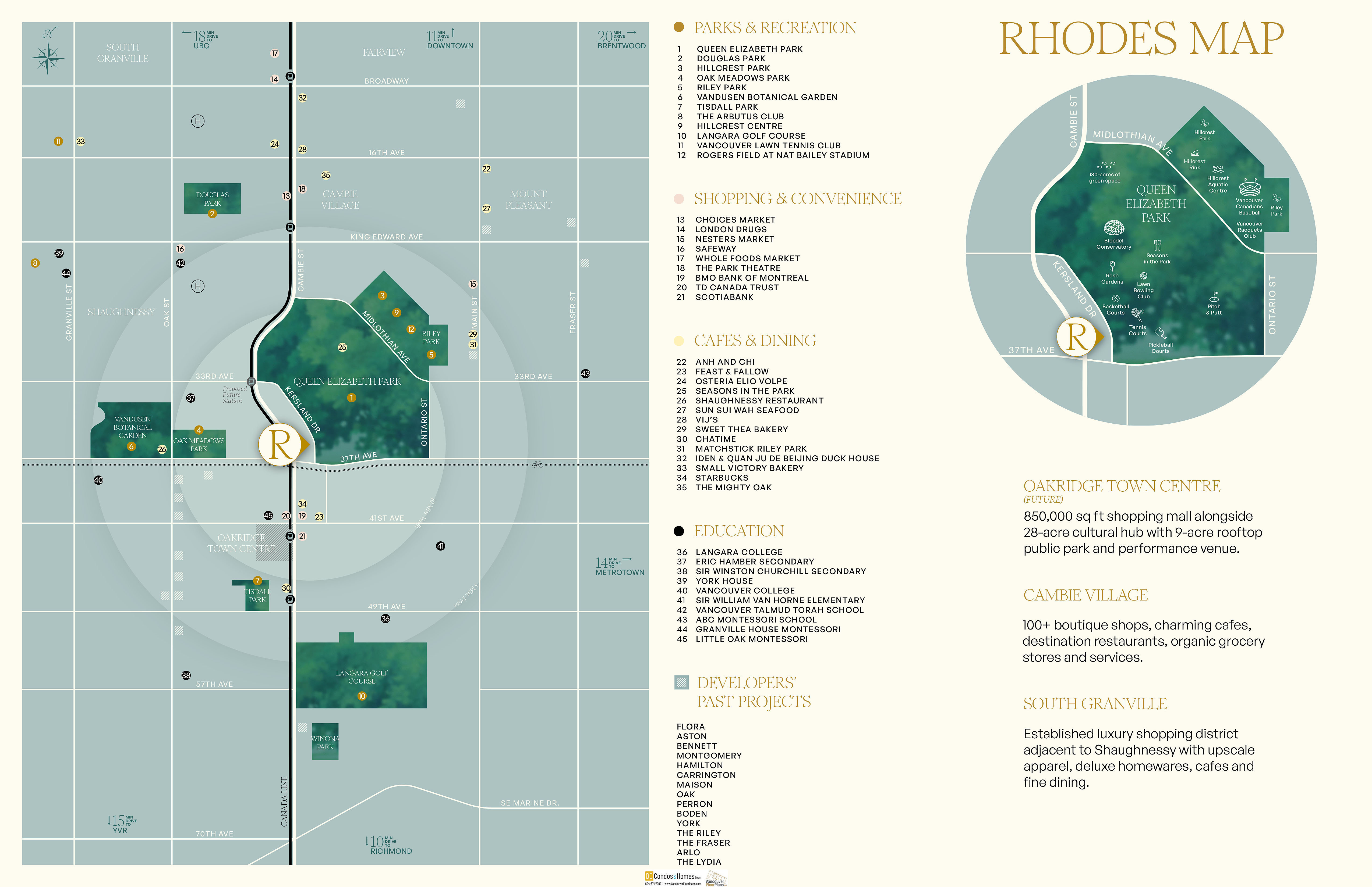 Rhodes at Queen Elizabeth Park location map 1