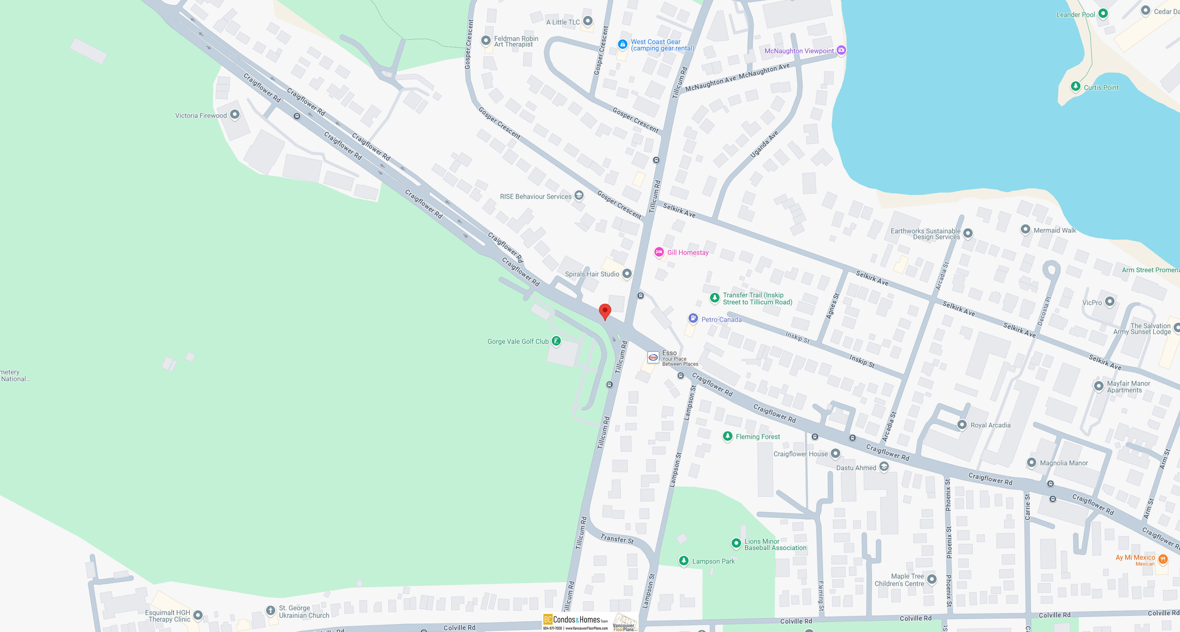1000 Craigflower location map 2
