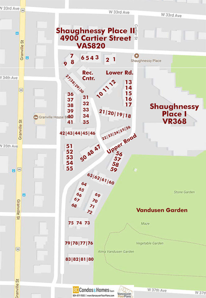 Shaughnessy Place II - Townhouses location map 1