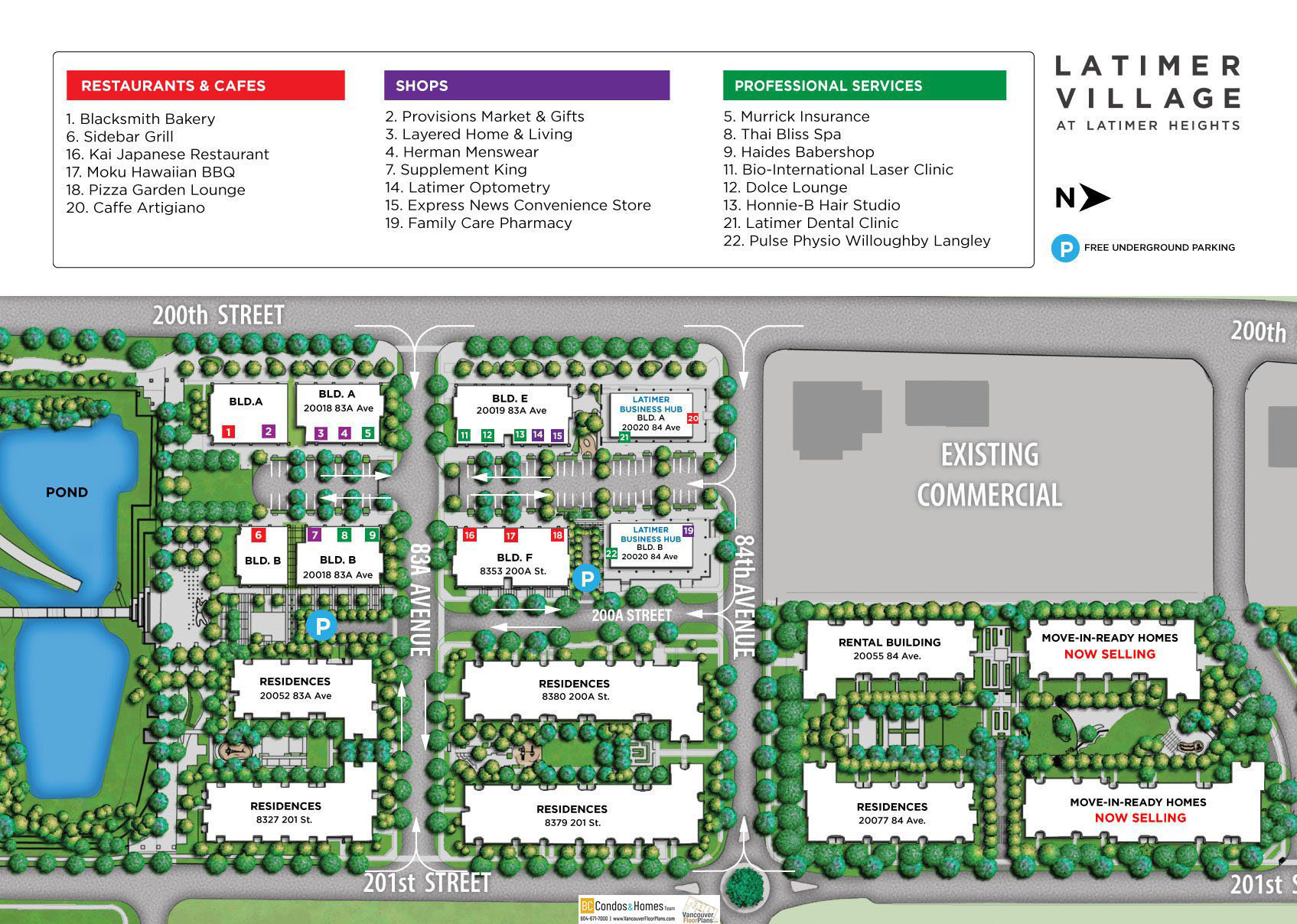 Latimer Village (Building E) location map 3