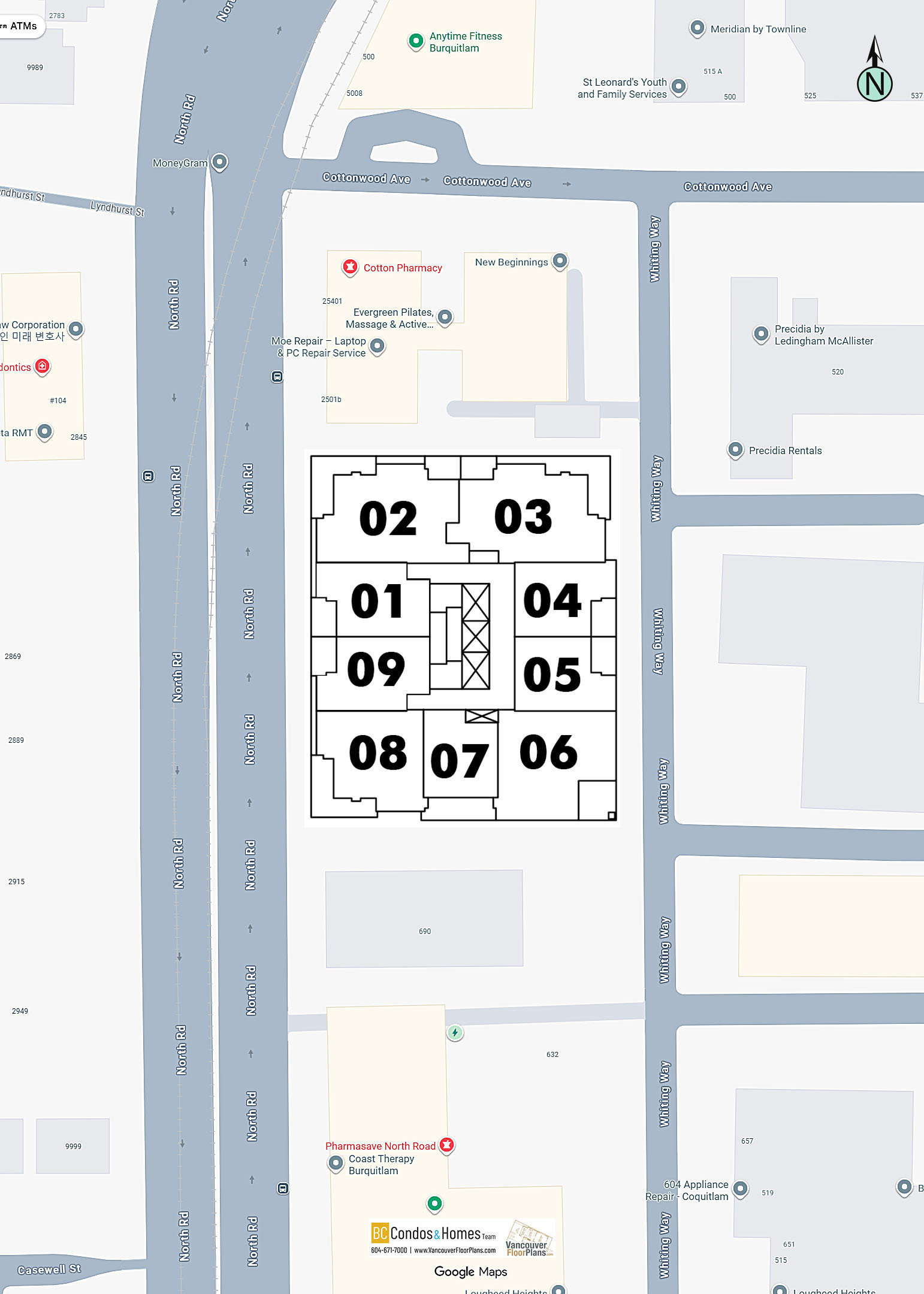 Band location map 3