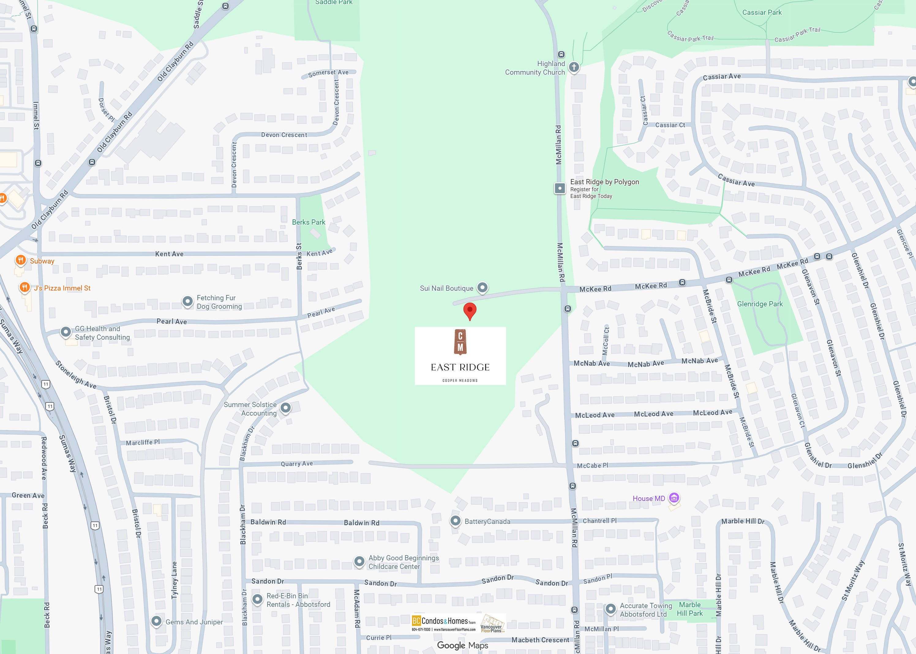East Ride by Polygon location map 2
