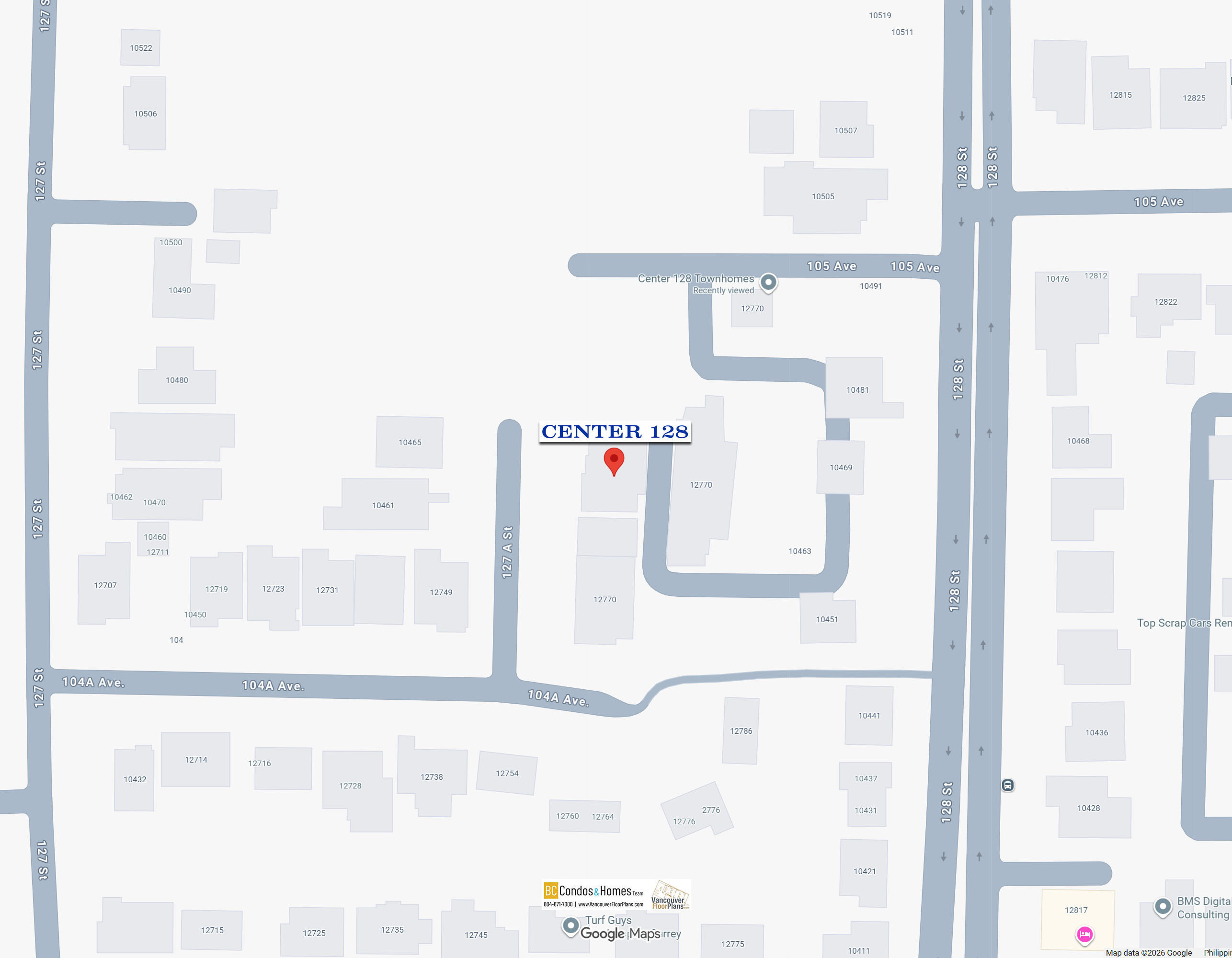 Center 128 Townhomes by Connect Properties location map 2