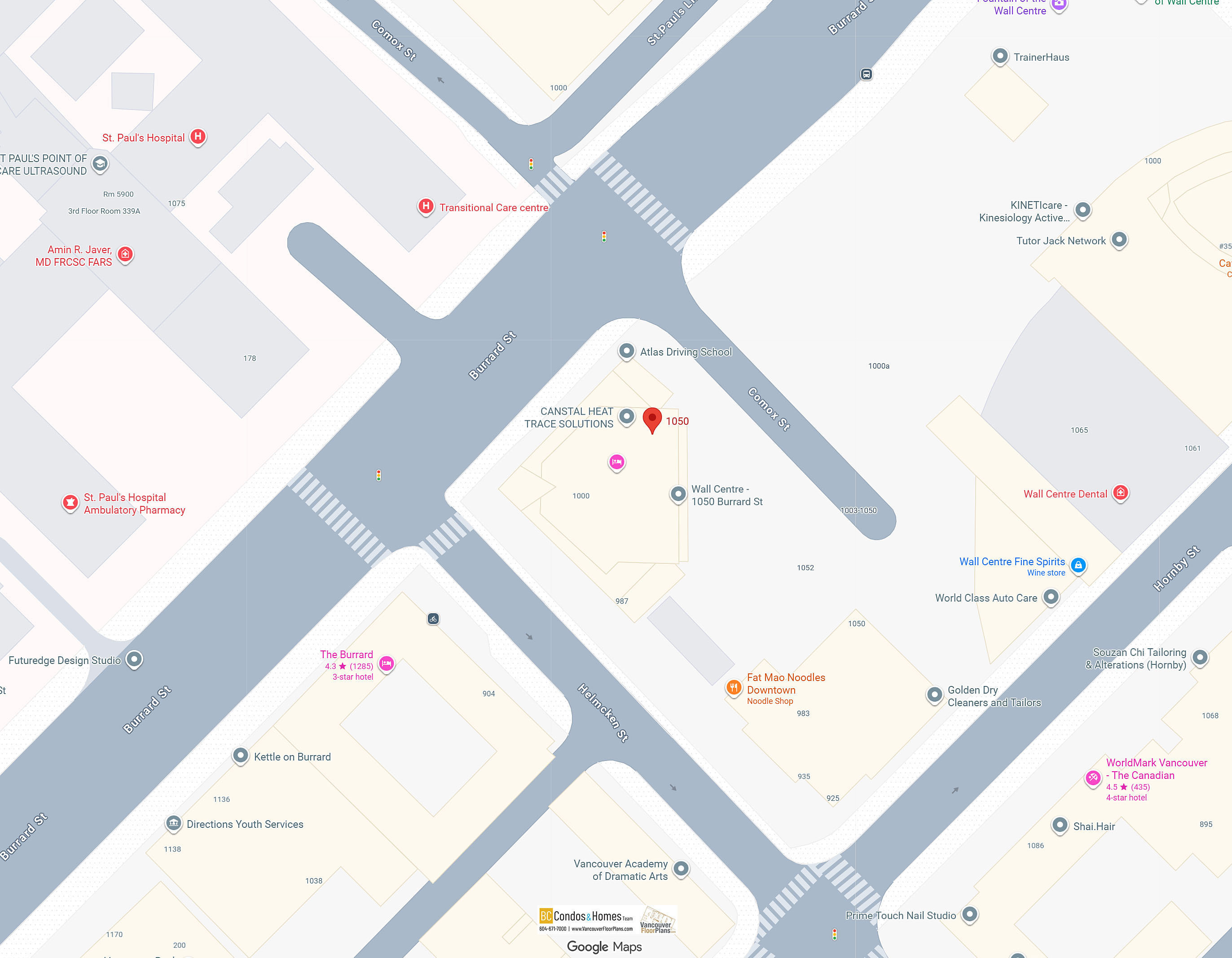 Wall Centre location map 4