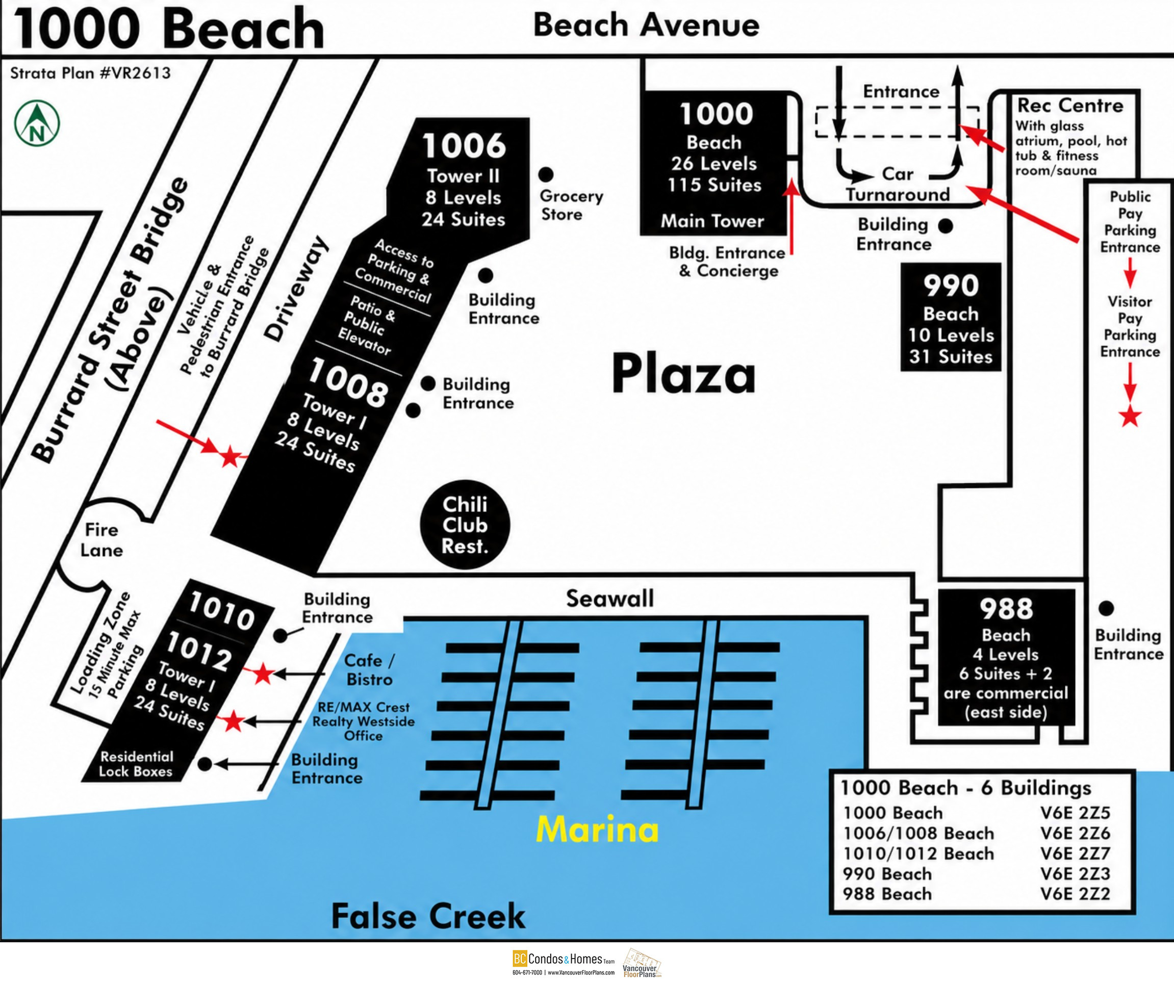 1000 Beach location map 3