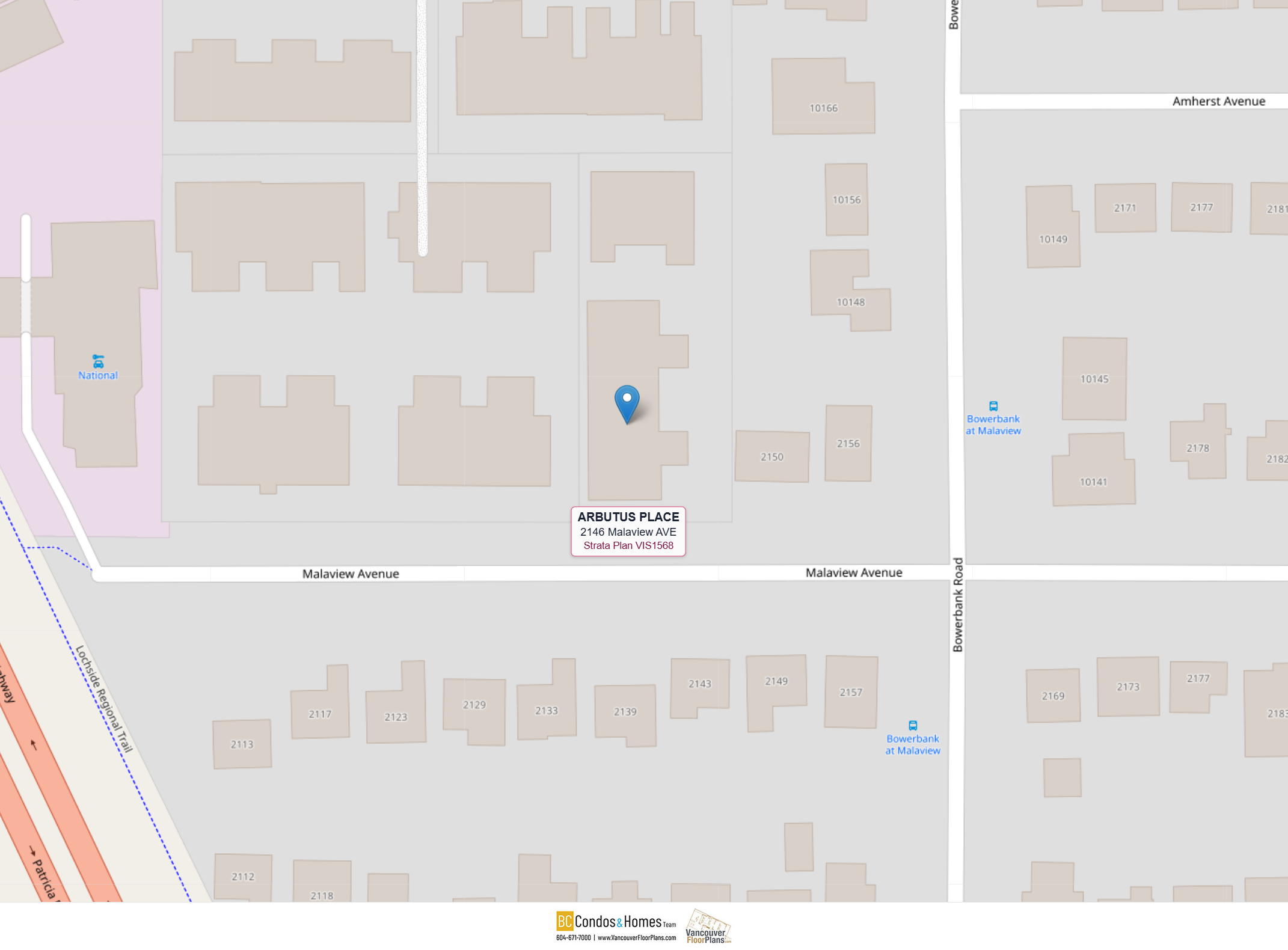 Arbutus Place location map 1