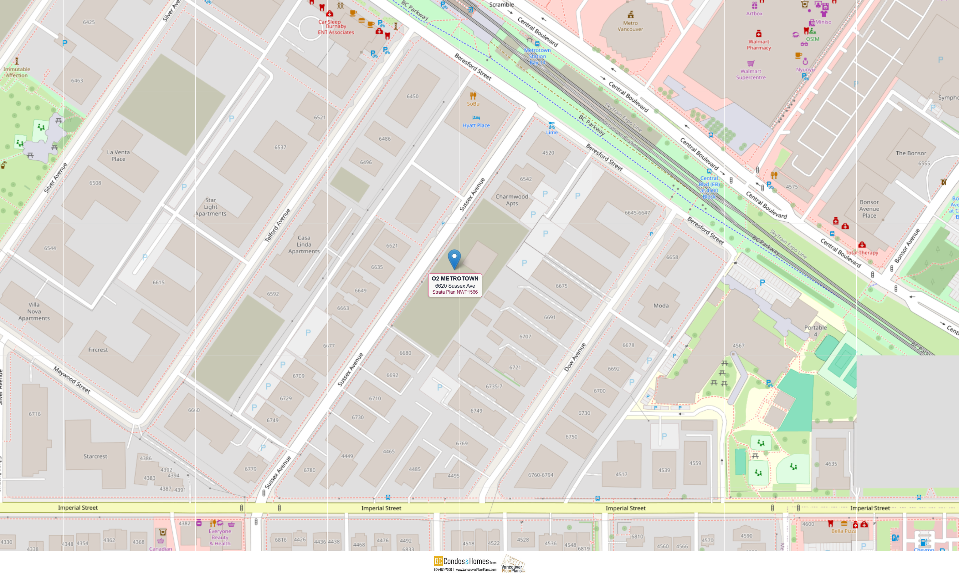 O2 Metrotown location map 2